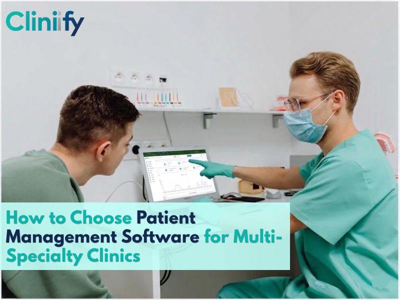 AI-powered patient management software dashboard for multi-specialty clinics by Cliniify
